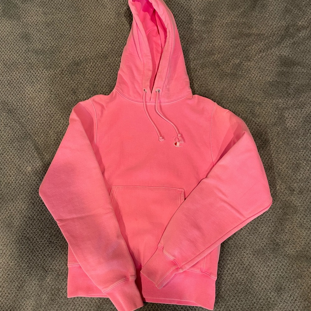 Neon pink champion hoodie